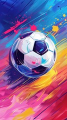 football poster design with flat design illustration