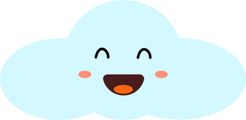 Cloud smile computing concept illustration design.