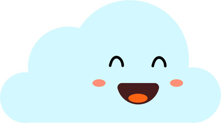 Cloud smile computing concept illustration design.