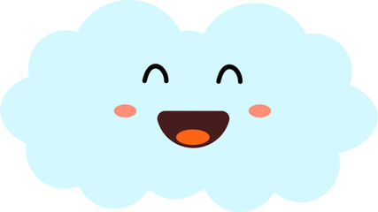 Obraz premium Cloud smile computing concept illustration design.