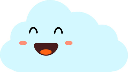 Cloud smile computing concept illustration design.