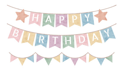 ハッピーバースデーのガーランド 誕生日のガーランド