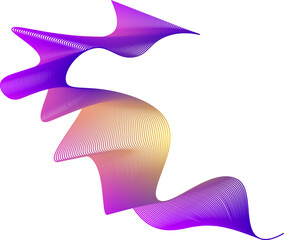 Fototapeta premium Abstract Line art, Gradient Line Illustration