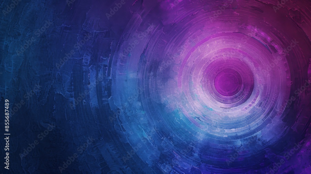 Aufkleber abstract image featuring a circular pattern with gradients of blue and purple, creating a cosmic, te