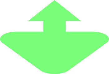 Arrow bubble frame green shape.