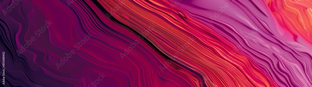 Poster abstract background featuring flowing lines in red and purple hues, creating a dynamic and vibrant v