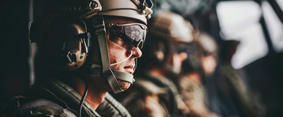 Fototapeta premium A Pilot Training With International Peers In A Multinational Military Exercise, Enhancing Global Cooperation And Skills Exchange