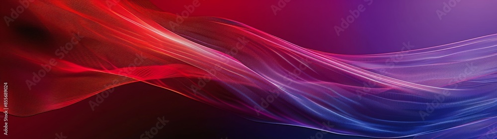 Poster abstract background with flowing lines in red and purple hues, creating a dynamic and fluid visual e