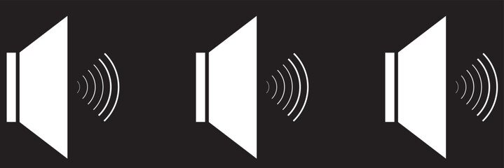 Speaker Set Icon. Sound Icon. volume icon vector illustration