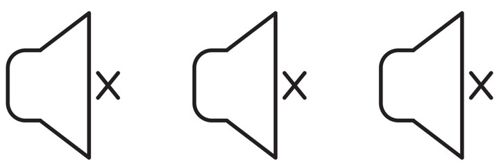 Speaker Set Icon. Sound Icon. volume icon vector illustration