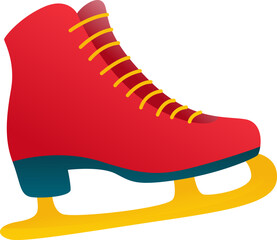 Ice Skates Christmas Sticker