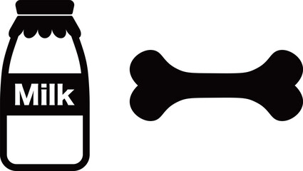 牛乳　骨　アイコン