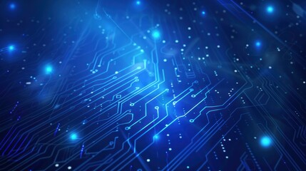 Electronic circuit board. Technology Concept ,Microchip CPU Processor Circuit Board. Digital Line