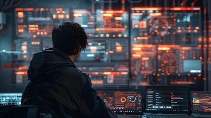 Hacker Designing Automated Network of Bots for Cyber Attacks on Digital Infrastructure