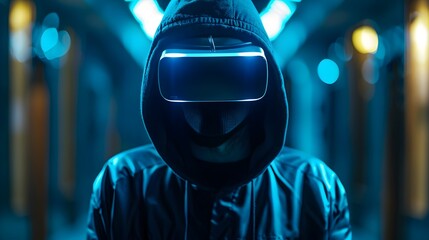Hacker Exploring the Dark Web Using Virtual Reality Headset