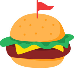 Illustration Of Hamburger Element