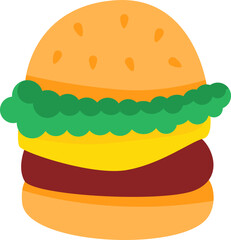 Illustration Of Hamburger Element