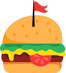 Illustration Of Hamburger Element