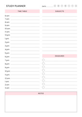 Study Planning Pages, Planner Sheets, Experience the efficiency and structure that the Study Planning Pages Collection brings to your academic life, a comprehensive tools designed to streamline