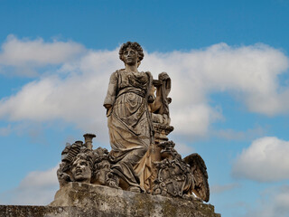 Obraz premium theater Noto baroque building detail Sicily, Italy