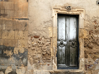 Noto baroque building detail Sicily, Italy