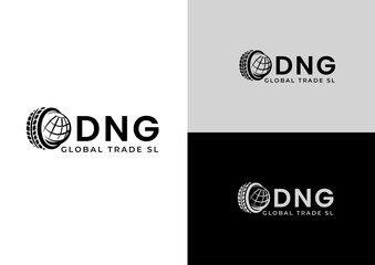 global tires logo design concept