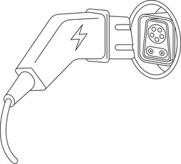 Electric Plug for Electric Car Icon