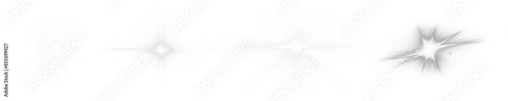 Poster light flare effect png element set on transparent background
