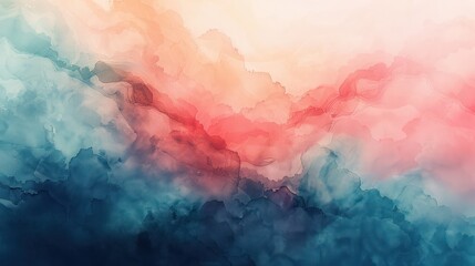 Obraz premium A painting of a sky with blue and pink colors