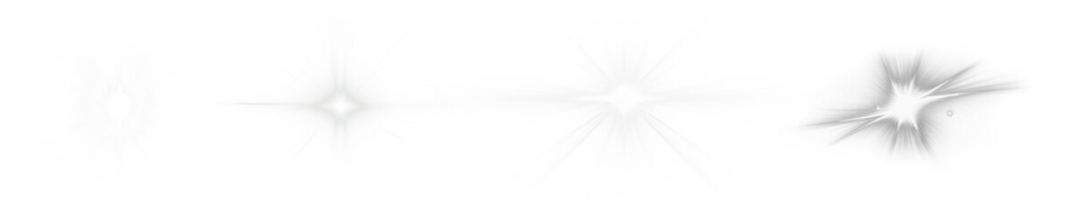 Light flare effect png element set on transparent background