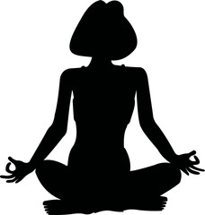 Woman Yoga Pose Silhouette