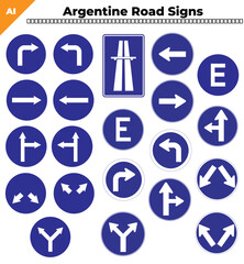 Argentinean Road Signs - Ai Illustrator - 1