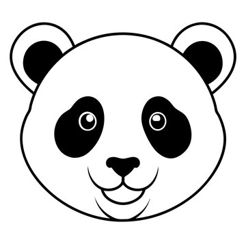 recommend clip art:  panda bear head vector line art and silhouette illustration
                    