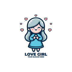 Cute Little Girl Logo Design