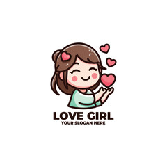 Cute Little Girl Logo Design