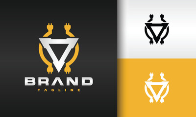 triangle electrical plug logo