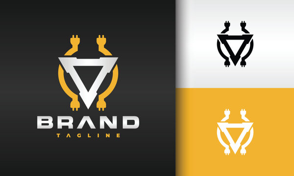 triangle electrical plug logo