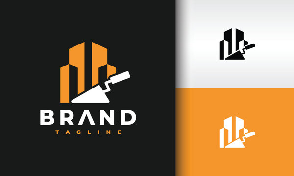 cement spatula building logo