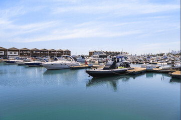 Fototapeta premium Boat Marina in St Kilda, Melbourne, Australia