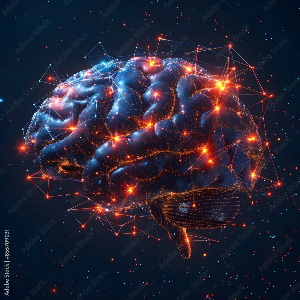 Poster a digital brain interface with interactive touchpoints for data analysis and cognitive insights