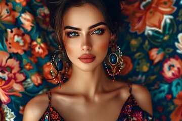 Obraz premium Captivating Portrait of a Passionate Showcasing their Creative Self-Expression