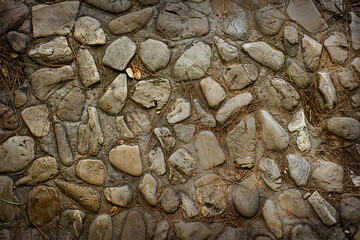 Abstract background stone wall close-up