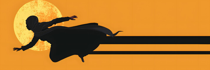 the head of a black woman jumping from sideway