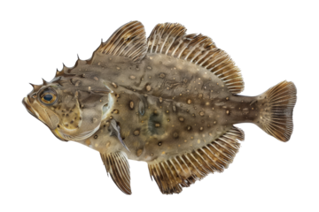 Spinyhead  Fish, isolated on white background