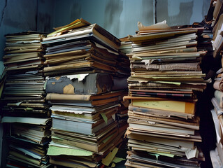 Fototapeta premium Administrative Excellence: Tidily Compiled Documents in an Administrator's Office