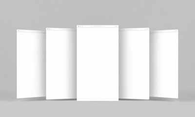 White browser screen for website mockup