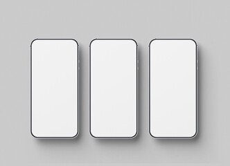 Mobile blank white screen for mockup