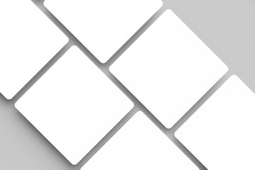 Instagram post mockup social media template realistic white 3d rendered screen