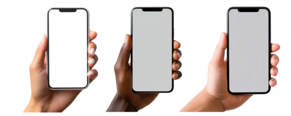 hand holding mobile phone set