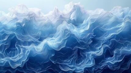 Water waves. Nature background. Abstract ocean seascape. Sea surface. Illustration for banner, poster, cover, brochure or presentation.